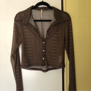 Free People mesh groovy top